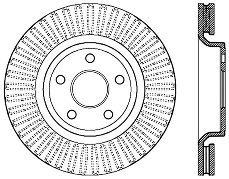 StopTech Rotor de frein sport rainuré 11-17 Jeep Grand Cherokee (sauf SRT8)