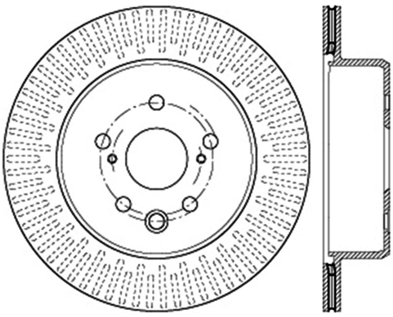 StopTech 13-14 Lexus GS300/350/400/430 Rotor de frein arrière gauche sport rainuré