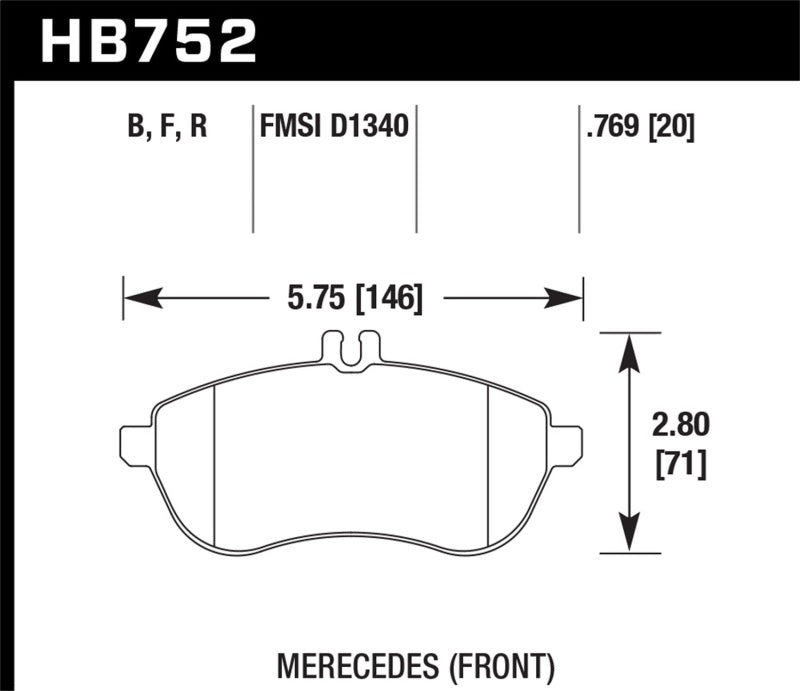 Plaquettes de frein avant Hawk 2015 Mercedes C250 HPS Street