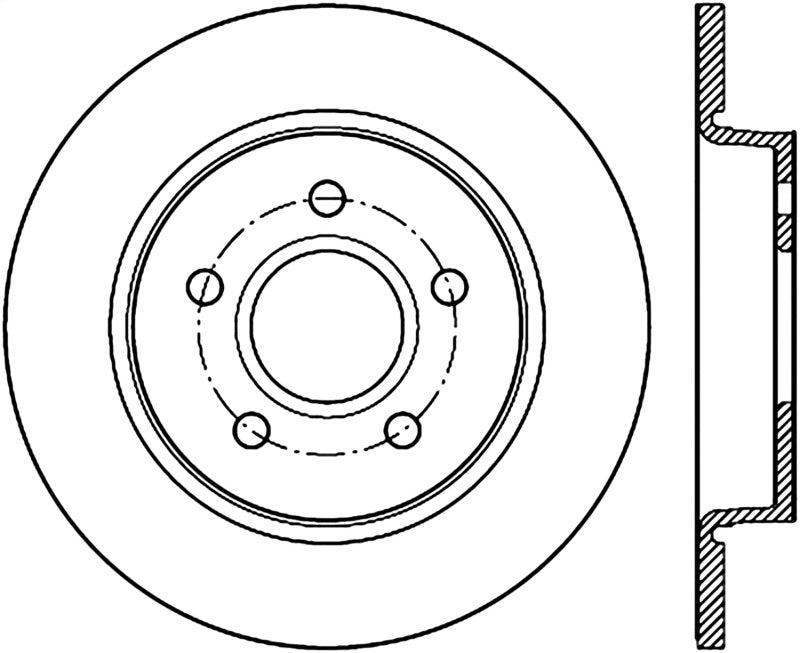 StopTech 13 Ford Focus ST Rotor arrière droit rainuré