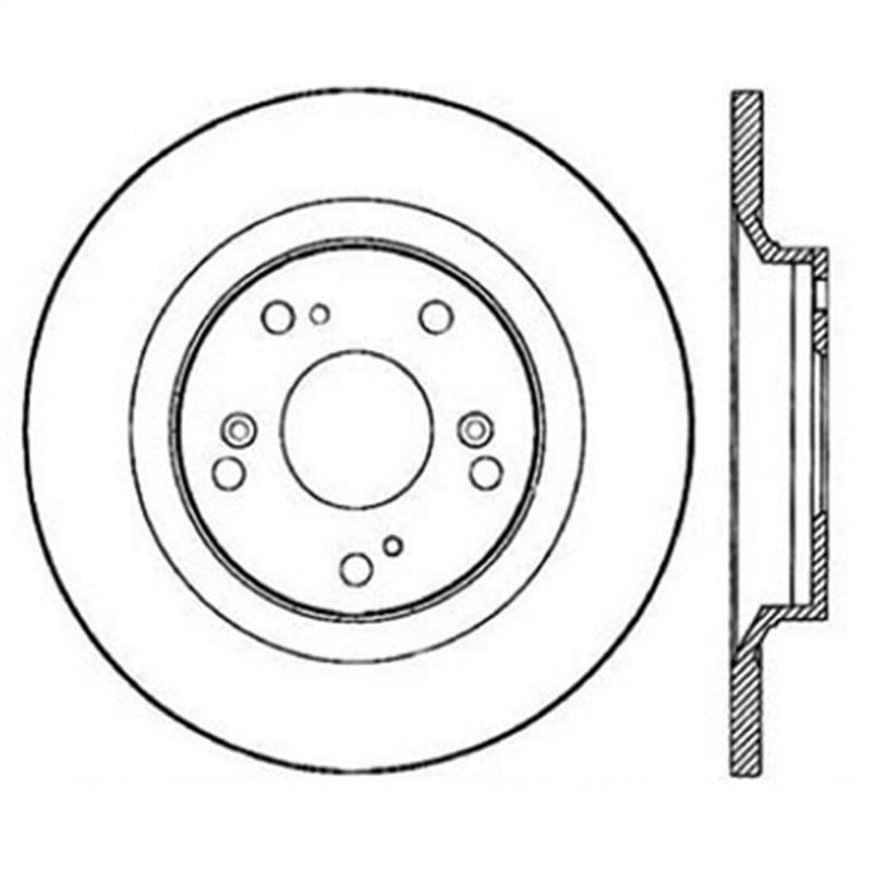 StopTech Power Slot SportStop 00-06 Honda S2000 Rotor arrière gauche rainuré