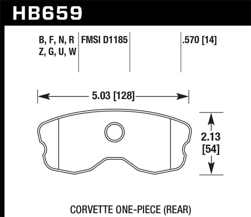 Hawk 10-12 Chevy Corvette Grand Sport / 06-12 Corvette Z06 Plaquettes de frein arrière DTC-70