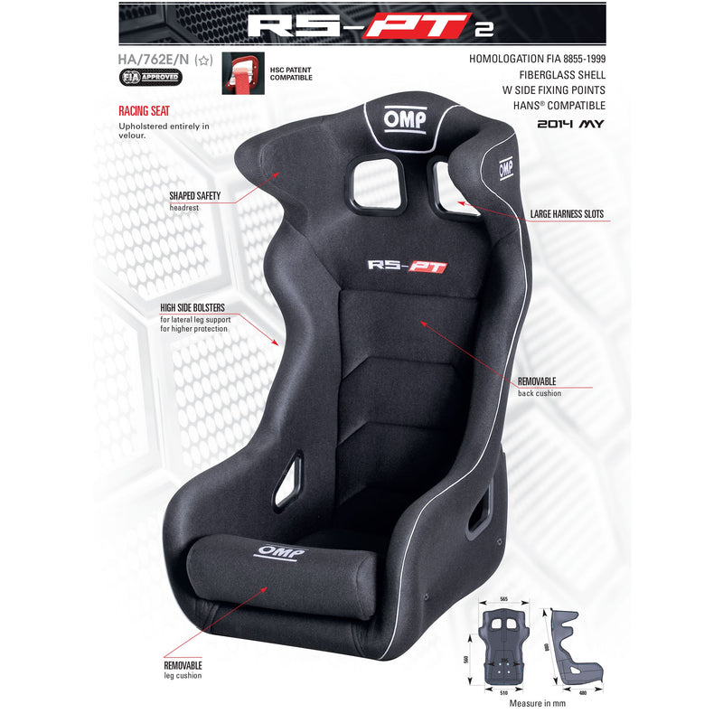 OMP RS-PT2 Racing Seat